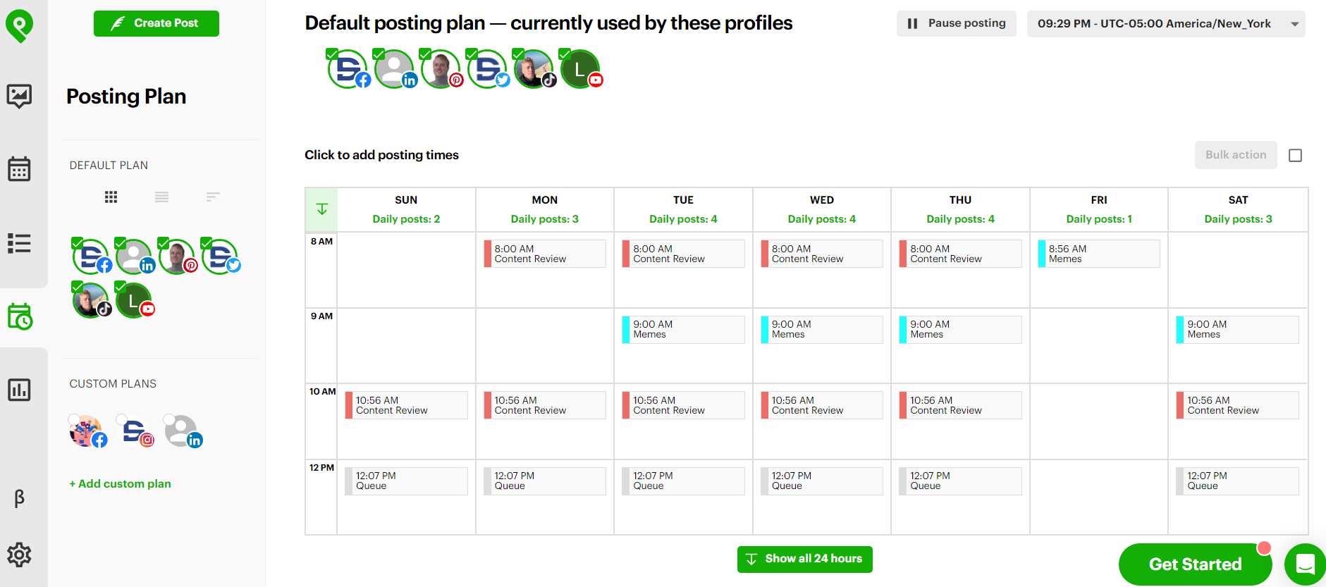 Create your posting schedule