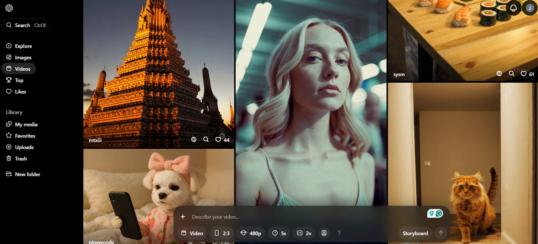 Generate videos