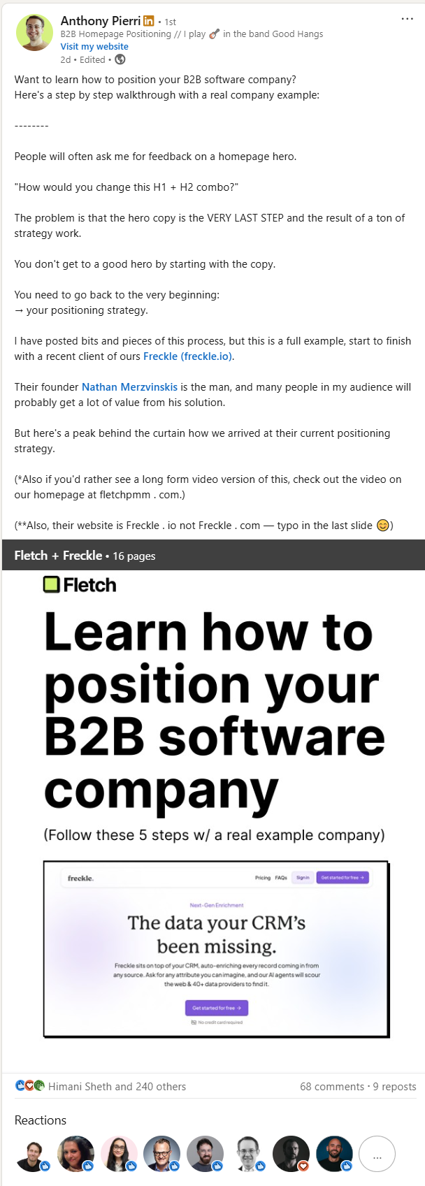 process linkedin post