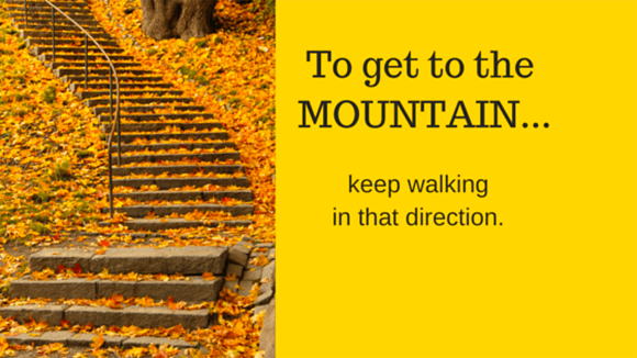 How to get to the mountain... (graphic for finding content)