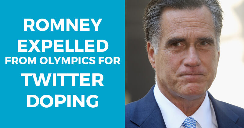 Romney Expelled From Olympics for Twitter Doping