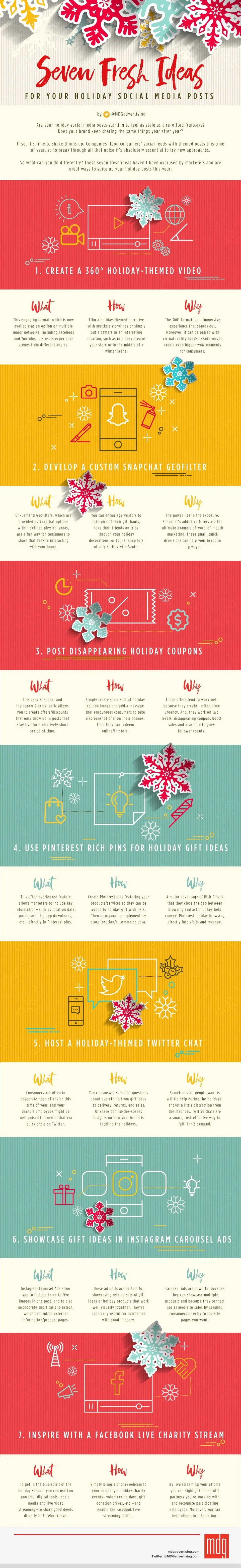 holiday social media posts - infographic