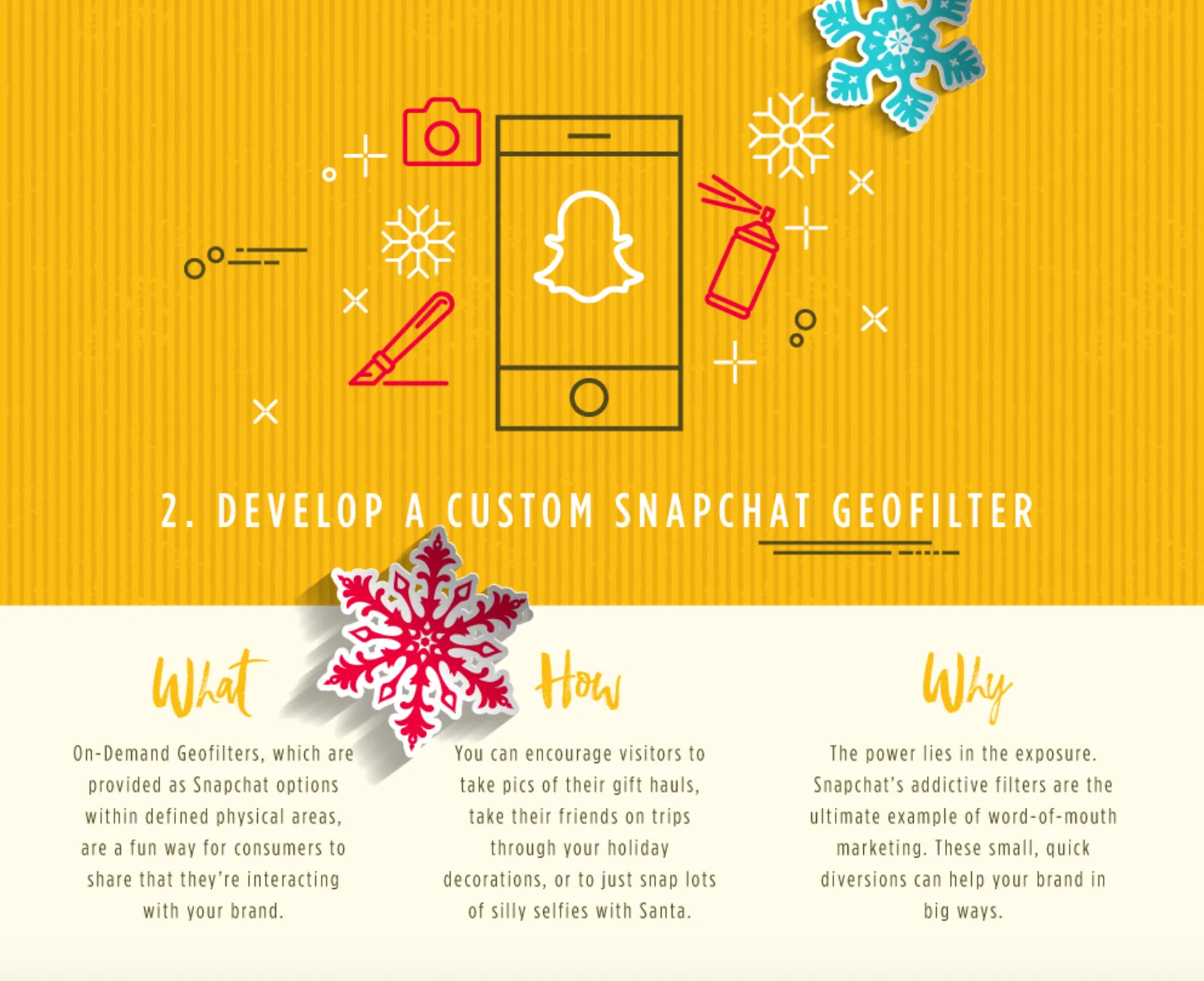 holiday social media posts - snapchat
