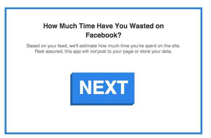 Facebook tracker for time management