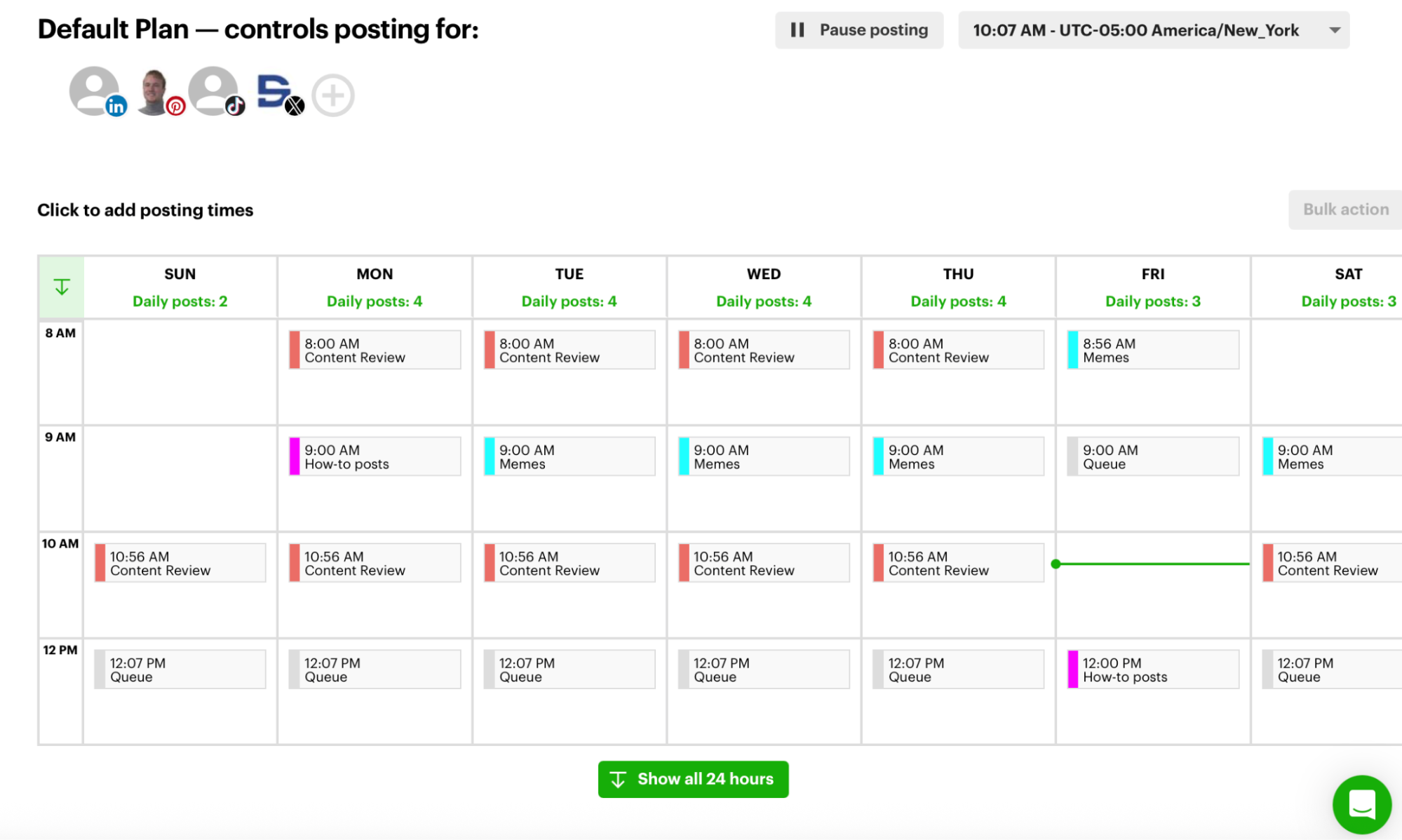 Create a Posting Plan