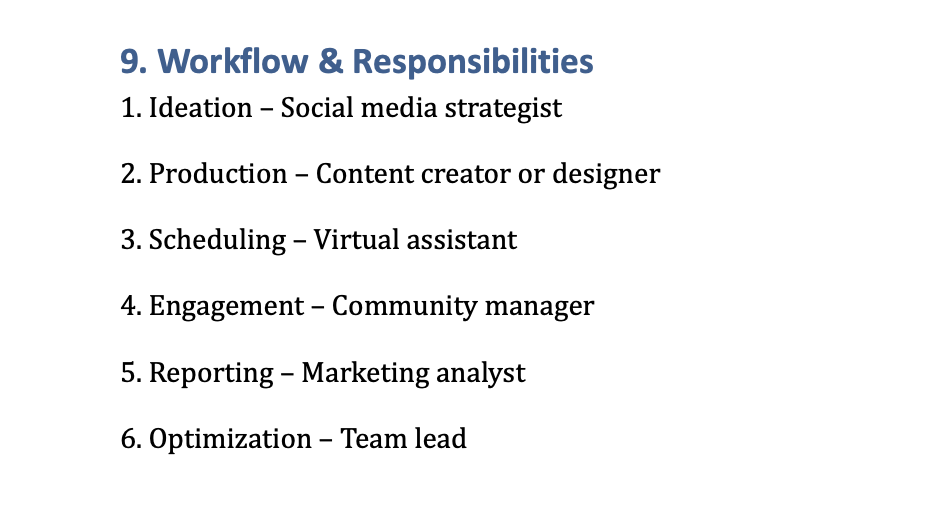 Workflow & Responsibilities
